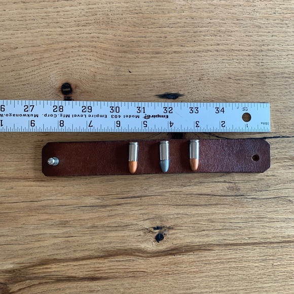 Bullet Leather Bracelet Snap on Unisex Preloved‎ - Picture 4 of 8